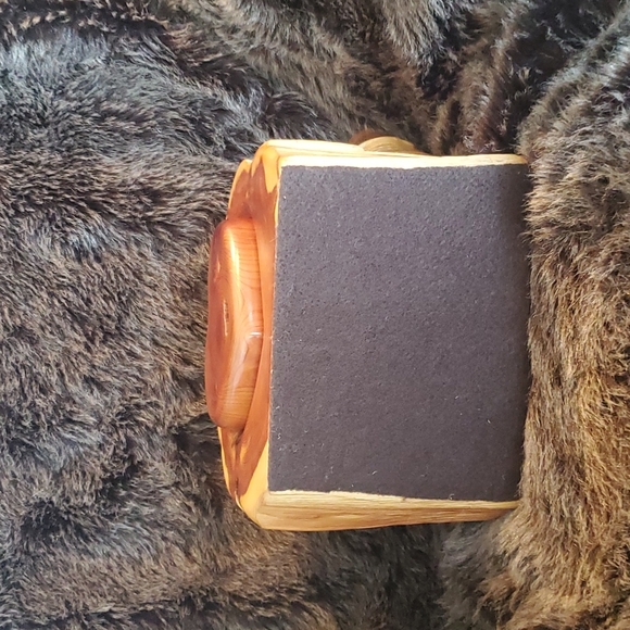 VINTAGE 1980'S HAND CARVED TREE TRUNK RED CEDAR HEART DRAWER JEWLERY BOX - Picture 5 of 9